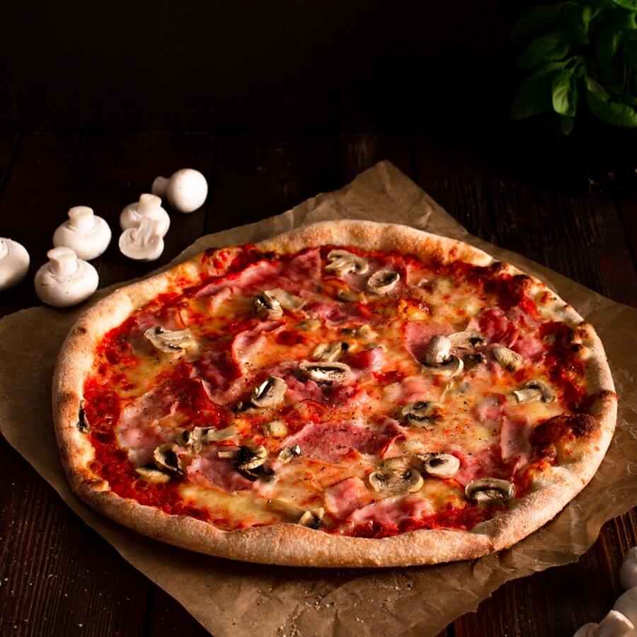 Rozvoz pizzy Prosciutto Cotto e Funghi po Praze 3 Žižkov